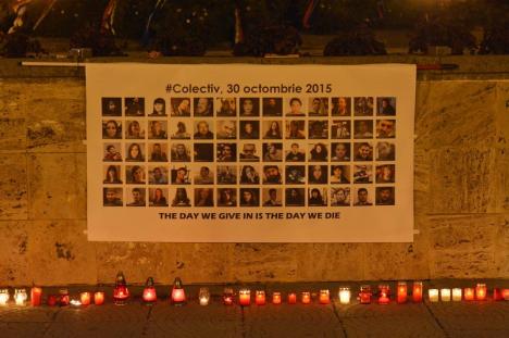 'The day we give in is the day we die': 100 de candele aprinse în Oradea în amintirea tinerilor morţi la #Colectiv şi în spitale (FOTO / VIDEO)