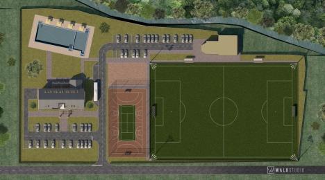 Cum ar putea să arate noul complex sportiv, cu bazin de înot şi teren de fotbal, de la Pădurea Neagră (FOTO)