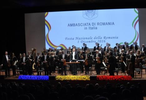 Orchestra Filarmonicii din Oradea a cântat la Roma de Ziua Naţională a României (FOTO)