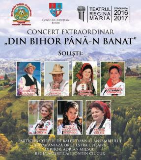 Concert folcloric 'Din Bihor până-n Banat', la Teatrul Regina Maria