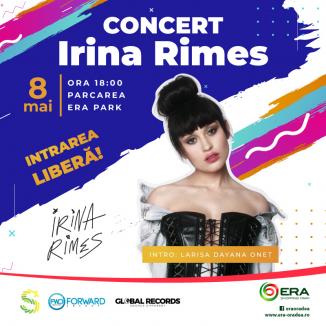 Concert Irina Rimes, duminică, la ERA Park Oradea!