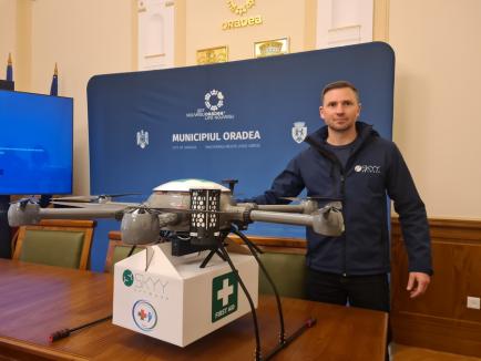 Experiment futurist la Oradea: primul transport cu drona al unor probe biologice între spitale! (FOTO/VIDEO)