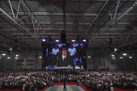 Congresul PSD: Marcel Ciolacu, reales președinte PSD și desemnat oficial candidat la alegerile prezidențiale, cu atacuri la adresa PNL și a lui Iohannis (FOTO)