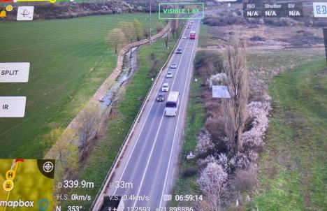 Poliţia Rutieră şi-a scos drona în Oradea şi Zona Metropolitană: 20 de permise reţinute în doar două ore (FOTO/VIDEO)