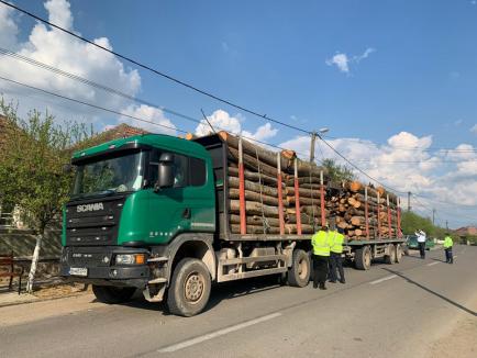 Record sancționat pe drumurile județene din Bihor: un camion era încărcat cu 24 tone peste limita legală (FOTO)