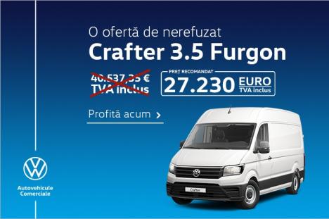 A început mobilizarea Crafter! La D&C Oradea ai ofertă specială la Crafter Furgon și Şasiu