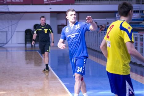 Victorie lejeră pentru handbaliştii de la CSM Oradea, în disputa cu CNE Sighişoara (FOTO)