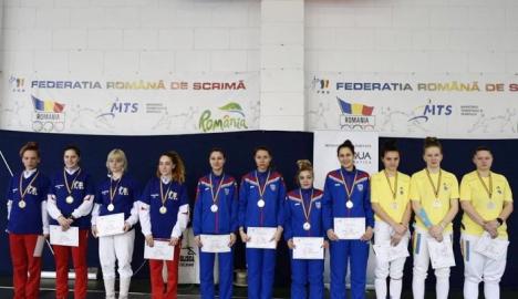 Echipă de spadă feminin CSM LPS Oradea a luat bronzul la Campionatul național pentru tineret