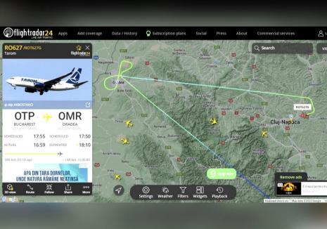 Un avion TAROM a ratat aterizarea pe Aeroportul Oradea, iar pasagerii au ajuns la Cluj! Comandantul a ignorat recomandarea turnului de control
