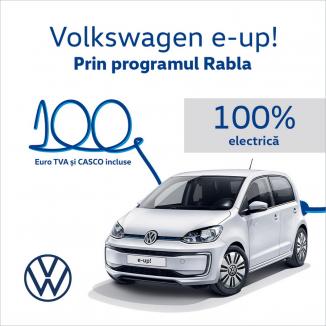 Volkswagen e-up! cu o rată unică de 100 € prin D&C Oradea!
