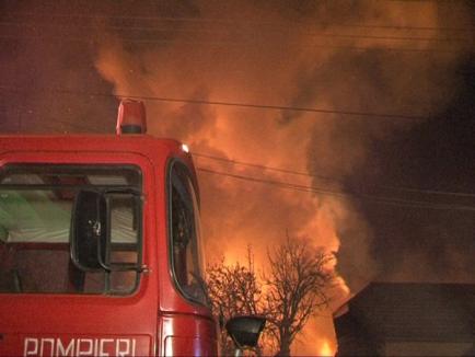 Atelier de tâmplărie distrus într-un incendiu la Salonta (FOTO/VIDEO)