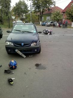 Motociclist grav accidentat în Parcul Ţăranilor de un şofer neatent (FOTO)