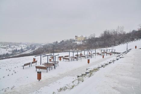Orădenii ies la plimbare pe dealul Ciuperca, acoperit de zăpadă (FOTO/VIDEO)