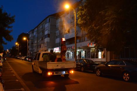 „Ceața caldă”, folosită în premieră în Oradea pentru stârpirea ţânţarilor şi altor insecte (FOTO / VIDEO)