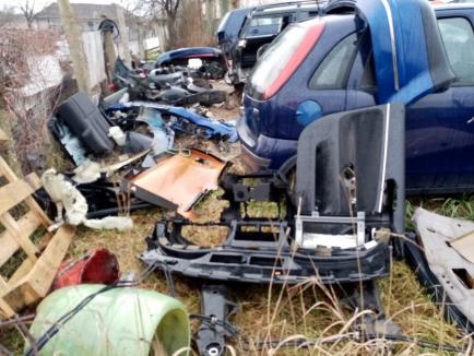 Încă două ateliere ilegale de dezmembrări auto, depistate de comisarii de mediu din Bihor. Ce amenzi au dat (FOTO)
