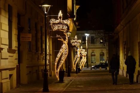 Oraşul lui Moş Crăciun. Cum arată noile lumini şi figurine de sărbătoare care împodobesc centrul Oradiei (FOTO)