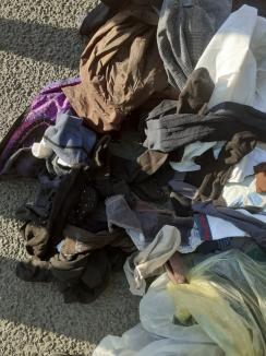 Gunoaie din Germania, întoarse din drum în vama Borş. Comisarii de mediu au oprit intrarea în ţară a 16 tone de deşeuri textile (FOTO)