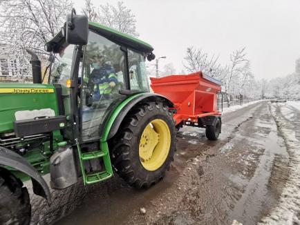 Zăpadă în Oradea: 25 de utilaje au acţionat toată noaptea pentru deszăpezire (FOTO)