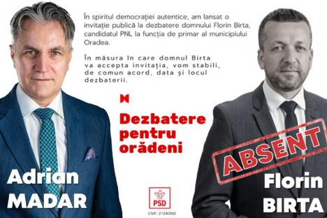 Adrian Madar: lui Florin Birta  îi este frică de o DEZBATERE pentru ORĂDENI