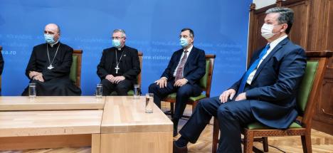 Dezbaterea de la Primăria Oradea, cu liderii religioşi din comunitate: 'Medicii sunt mâinile lui Dumnezeu. Aşa vom înţelege şi vaccinul' (VIDEO)