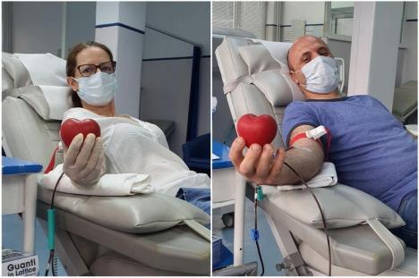 Se recoltează plasmă cu anticorpi în Bihor: Doi bihoreni care s-au vindecat de Covid-19 au donat sânge pentru a ajuta bolnavii în stare critică (FOTO)