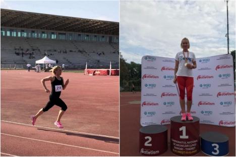 Dorina Korozsi s-a impus în probele de 1500 m şi 800 m la Naţionalele de Atletism Masters din București (FOTO)