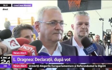 Dragnea s-a dus abia seara la urne şi a votat şi la referendum: 'Nu văd de ce este o surpriză'