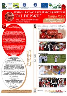 Festivalul - concurs de tradiții și obiceiuri „OUL DE PAȘTI” - ediția XXV, la Drăgoteni