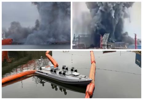 Explozia din Portul Constanța: Ucraina spune că a pierdut controlul asupra dronelor maritime din cauza bruiajului rusesc. Când au fost informate autoritățile din România (VIDEO)