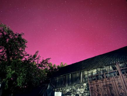 Cer de poveste! Aurora boreală s-a văzut din nou în Bihor (FOTO)