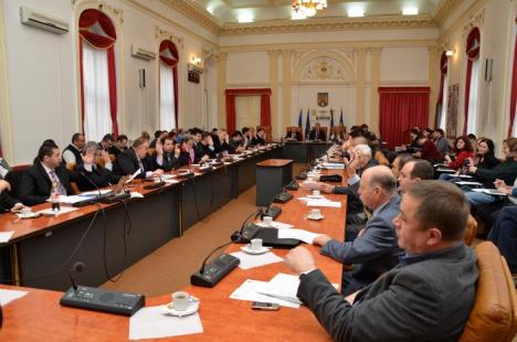 Prima şedinţă a Consiliului Judeţean din acest an, vot pe bandă rulantă (FOTO)