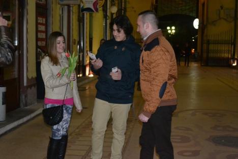 De Valentine's Day, tinerii din PDL au făcut "campanie" pentru Dragobete (FOTO)