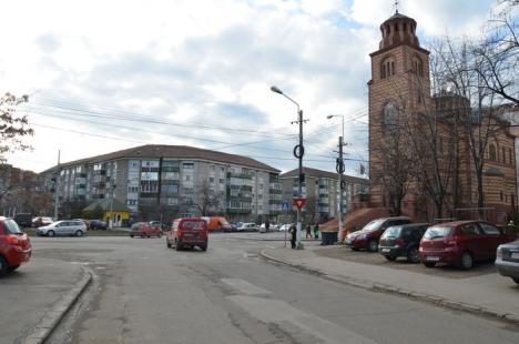 Sens giratoriu în faţa Bisericii Sfântul Andrei: Aleea din strada Dobreştilor va fi acces auto cu ieşire în strada Aluminei (FOTO)
