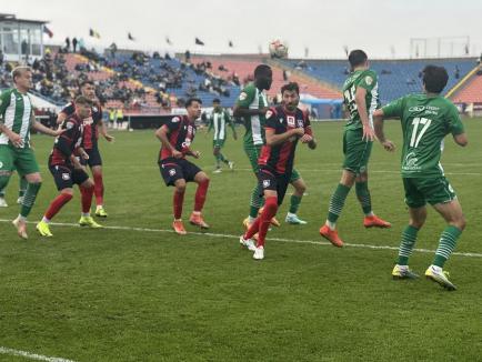 FC Bihor a suferit un eşec drastic în duelul de acasă cu Concordia Chiajna. Suporterii cer demisia antrenorului (FOTO)