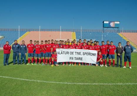 Solidaritate la FC Bihor: Echipa, alături de Raul Speroni, a cărui soră a suferit un grav accident rutier