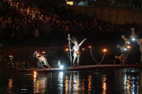 ”Oradea, orașul oamenilor”. Un spectacol cu drone a luminat cerul, în a doua seară de FestiFall (FOTO/VIDEO)