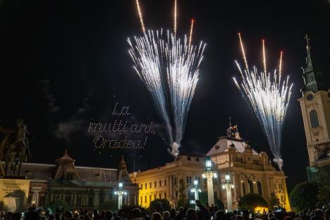 ”Oradea, orașul oamenilor”. Un spectacol cu drone a luminat cerul, în a doua seară de FestiFall (FOTO/VIDEO)