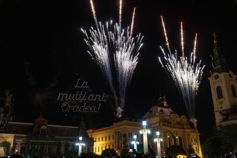 ”Oradea, orașul oamenilor”. Un spectacol cu drone a luminat cerul, în a doua seară de FestiFall (FOTO/VIDEO)