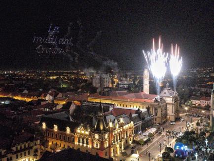 ”Oradea, orașul oamenilor”. Un spectacol cu drone a luminat cerul, în a doua seară de FestiFall (FOTO/VIDEO)