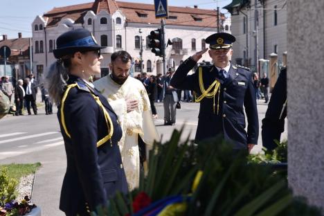 Festivități de 20 aprilie la statuia generalului Traian Moşoiu. Mesajul lui Birta despre „respect reciproc, spirit tolerant și patriotism local” (FOTO/VIDEO)