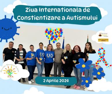 Flashmob la o școală din Oradea, dedicat copiilor cu autism (VIDEO)