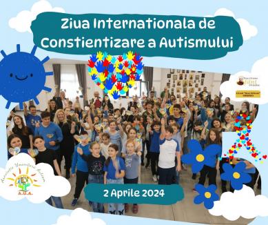 Flashmob la o școală din Oradea, dedicat copiilor cu autism (VIDEO)