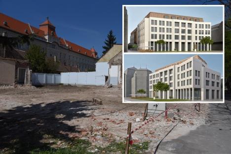 Primăria Oradea a băgat buldozerul în fostul sediu PDL din Parcul Traian pentru a face loc unei clădiri de birouri (FOTO)