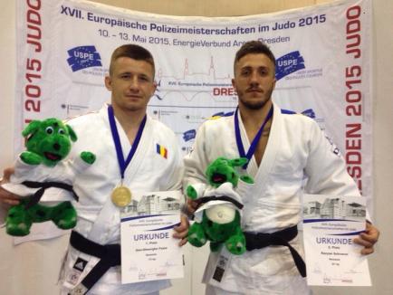 Doi mascaţi orădeni, medaliaţi cu aur şi argint la Campionatului European de Judo al Poliţiştilor (FOTO)