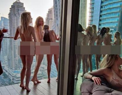 Mai multe fotomodele au pozat dezbrăcate pe un balcon din Dubai şi au ajuns după gratii (FOTO)