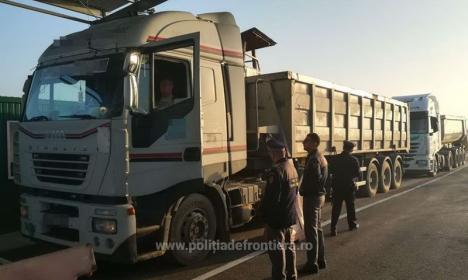 S-a deschis un punct de trecere a frontierei, în Bihor, pentru camioanele ce duc pietriş pentru autostrada din Ungaria (FOTO)