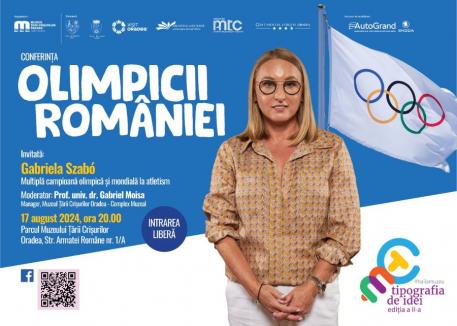 Gabriela Szabó vine la Oradea, la conferința „Olimpicii României” de la Muzeu