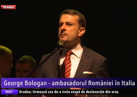 Ambasadorul României în Italia, George Bologan, a devenit cetăţean de onoare al comunei Sânmartin (VIDEO)