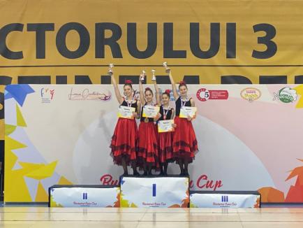 Gimnastele de la Palatul Copiilor din Oradea, pe podium la Bucharest Open Cub (FOTO)