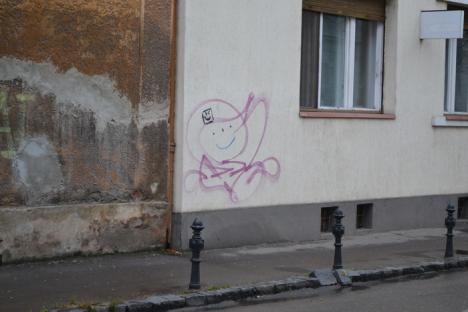 Oradea mâzgălită: Obsedaţii de graffiti atacă şi clădirile proaspăt reabilitate ale Oradiei (FOTO)